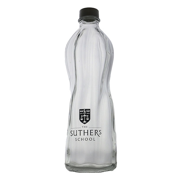  1L Rippled Aqua Screw Top ..