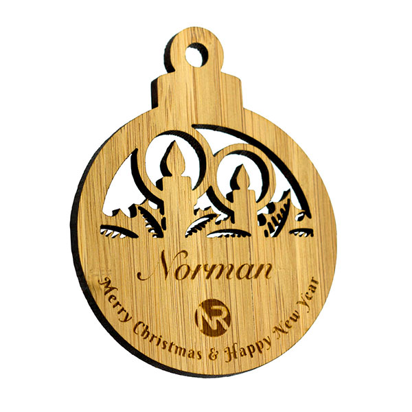  Moso Bamboo Christmas Bauble