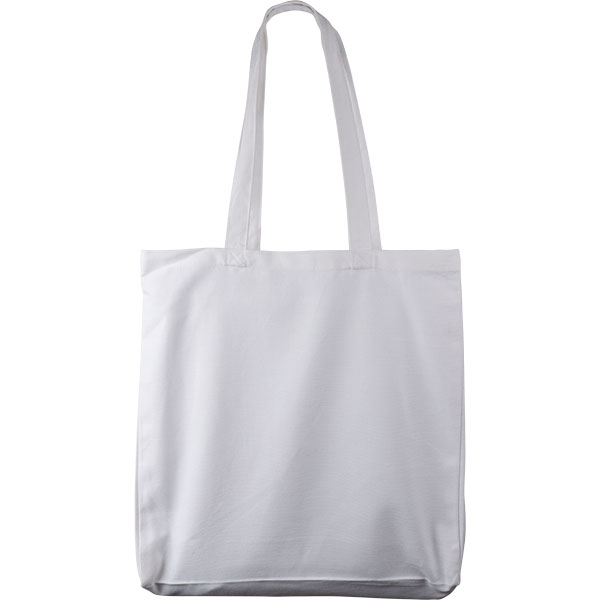  White 8oz Canvas Shopper -..