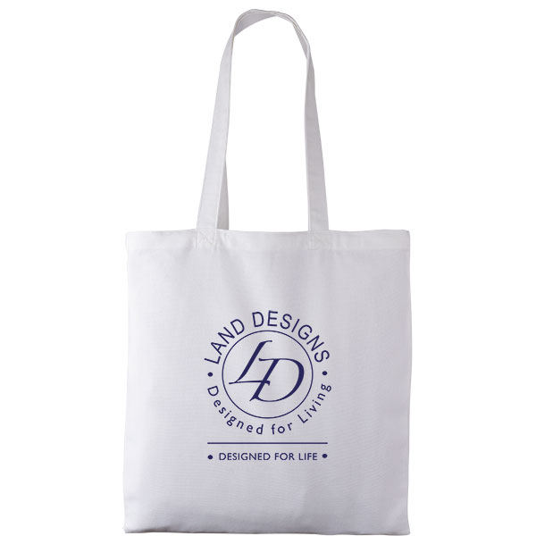  White 8oz Canvas Shopper -..