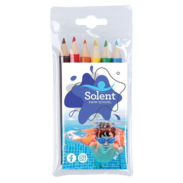 Pack of 6 Half Length Colo..