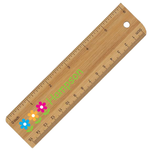  Bamboo Ruler 15cm - 1 Colour