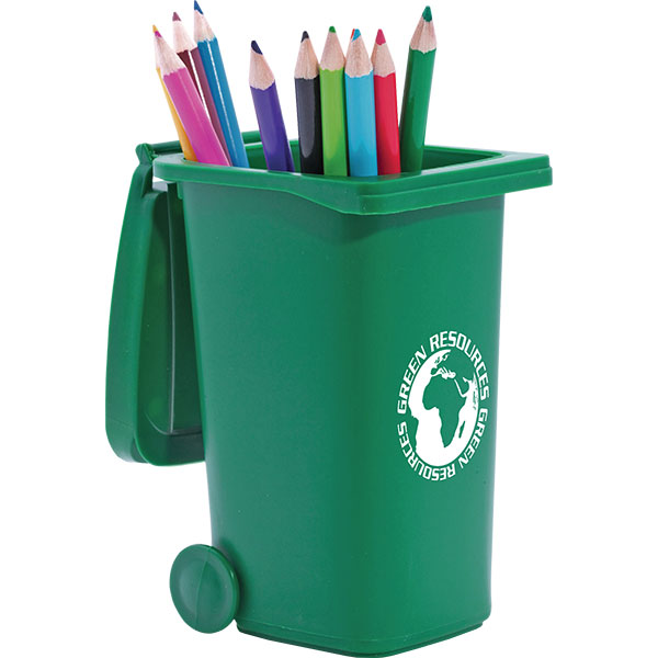 Recycled Wheelie Bin Pen Pot